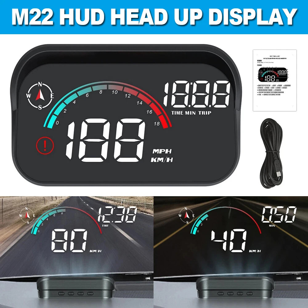 Windshield Speedometer Projector Digital Head Up Display with Overspeed Alarm