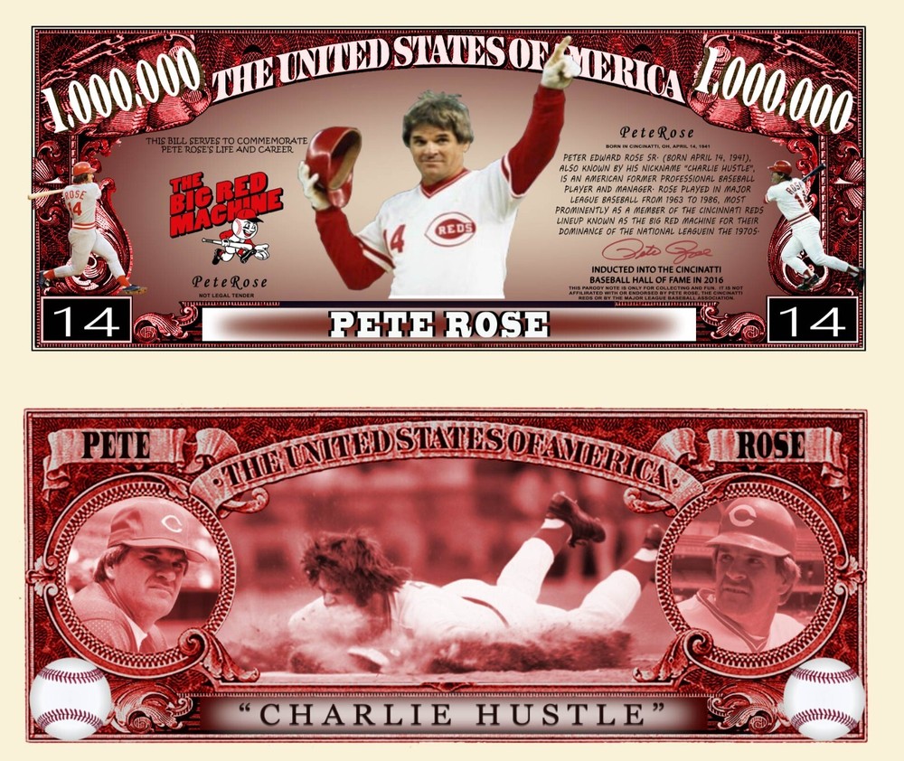 OUR PETE ROSE DOLLAR BILL (2 Bills)