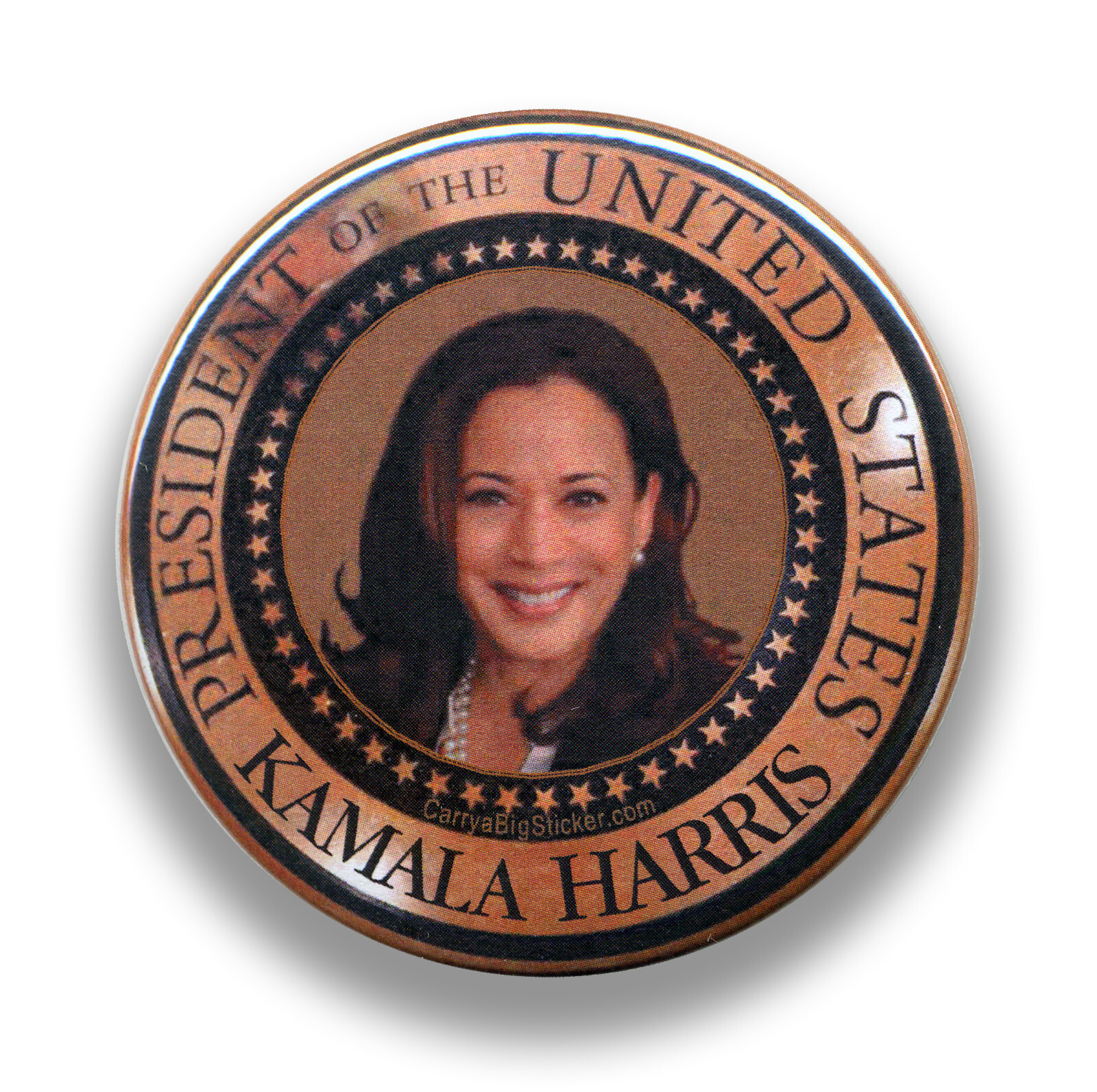 BUTTON Kamala Harris POTUS Presidential Seal 2.25-inch Pinback Pin Large