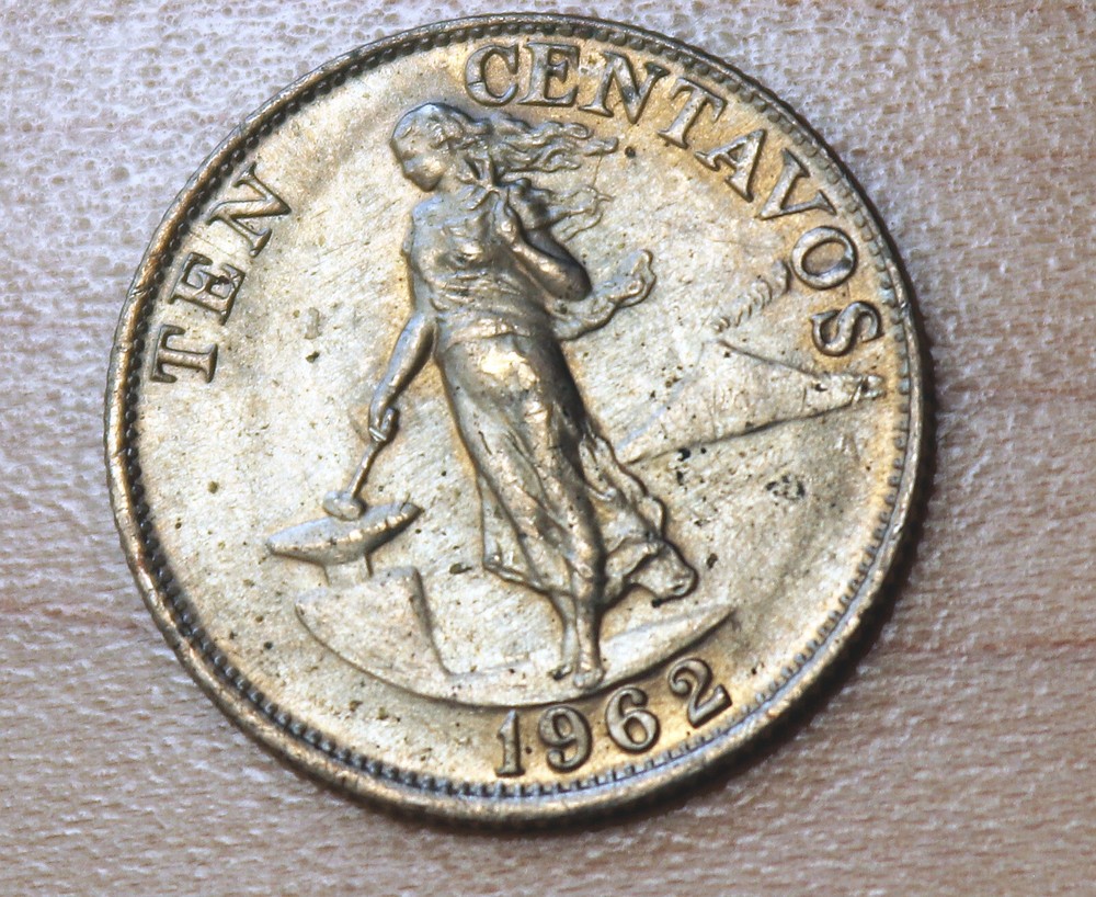 1962 Philippines 10 Centavos