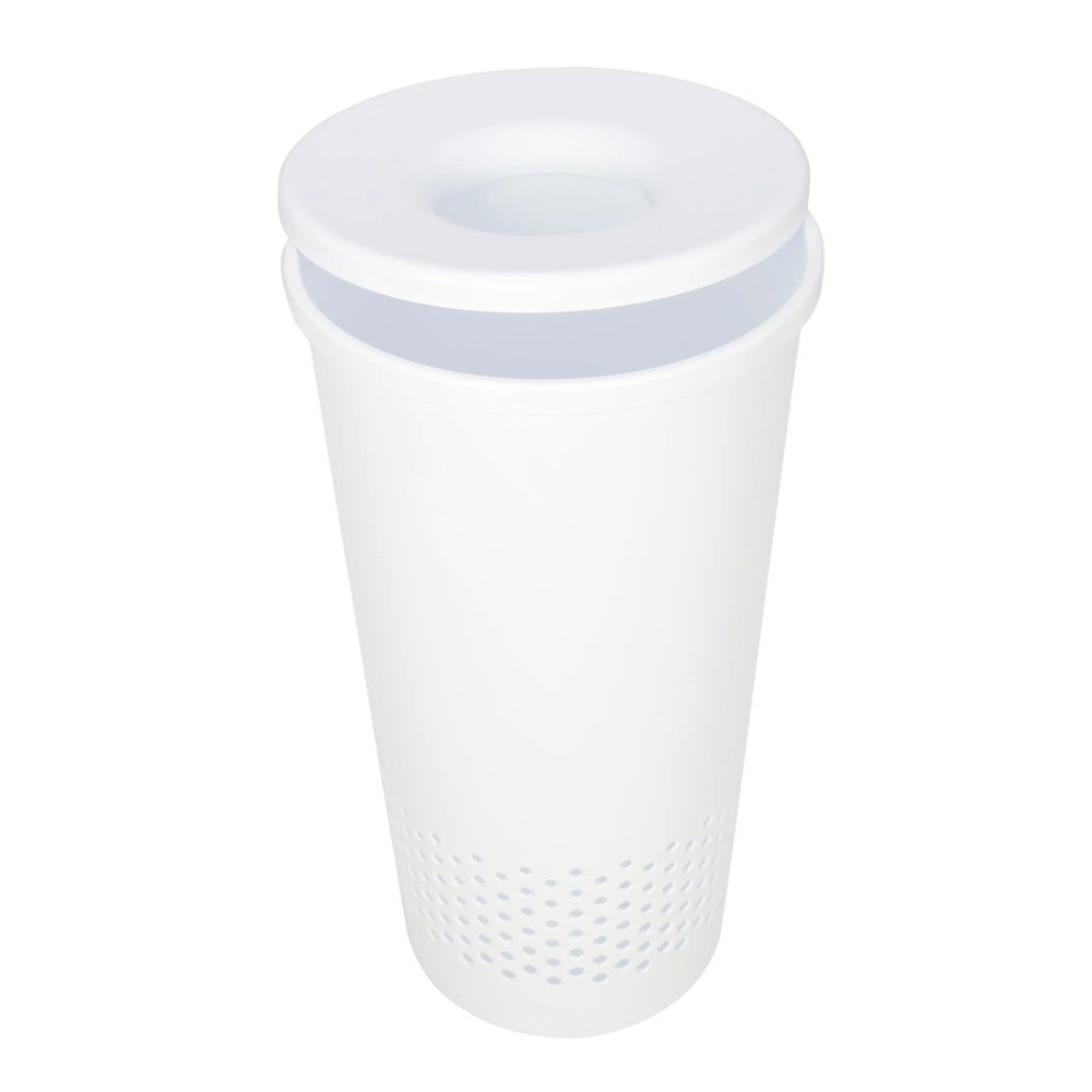 White Round Lidded Hamper, All Ages