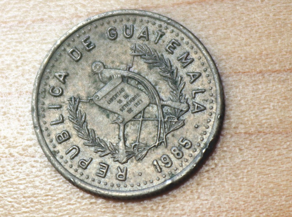 1985 Guatemala 5 Centavos Kapok Tree