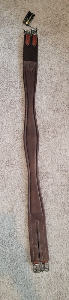 Aramas Fancy Split End Overlay Girth - Chestnut - 48" - NWT