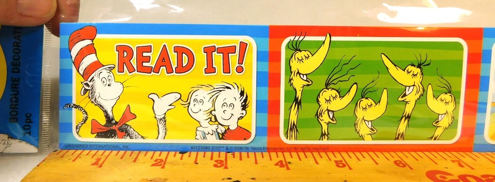 Teaching Tree Dr. Seuss Classroom Trim/Border Decor. Educational Brand New
