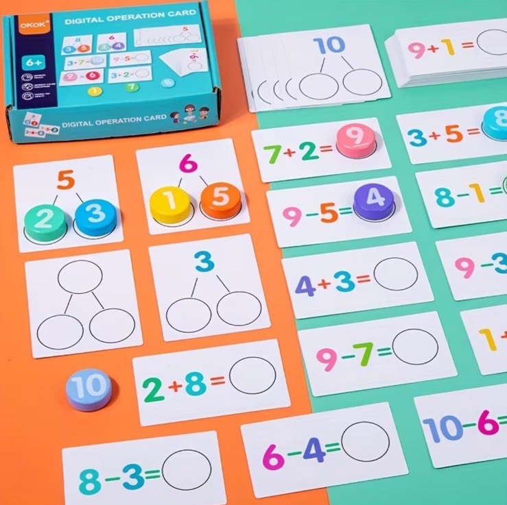 Digital Operation Card Educational Math Game Learning Toy Ages 6+