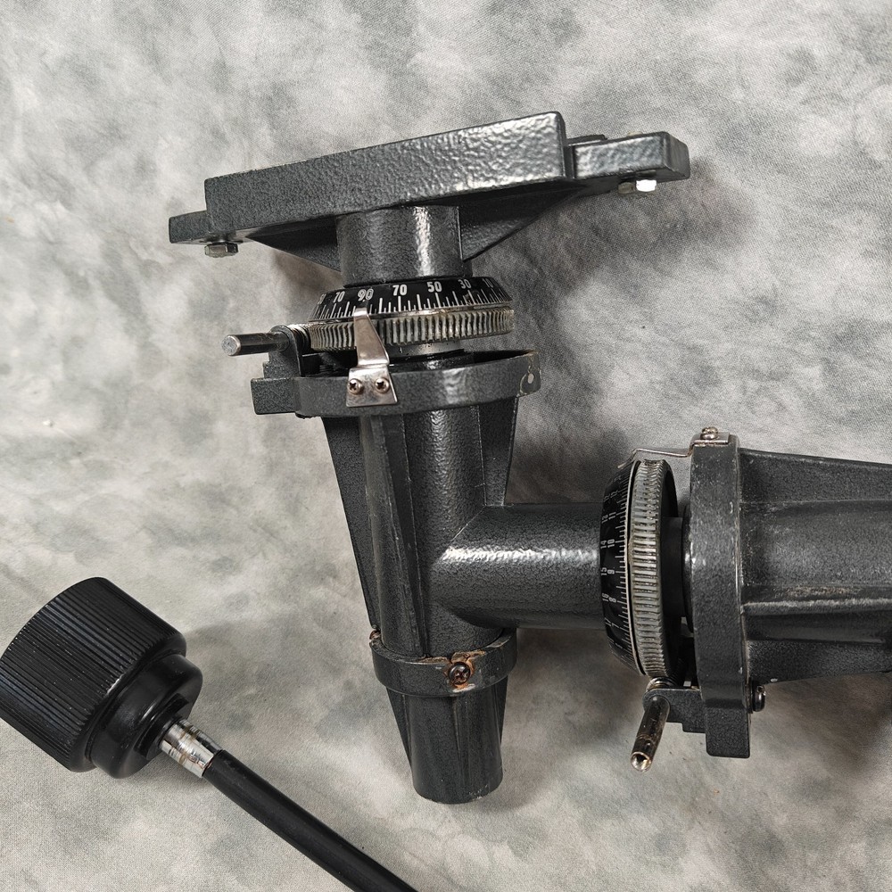 EQ Equatorial Telescope Mount Head w Setting Circles + 2 Slow Motion Cables RA