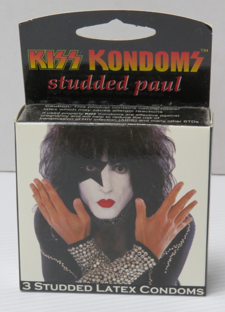 KISS OFFICIAL PAUL STANLEY 3 PACK CONDOMS 2002