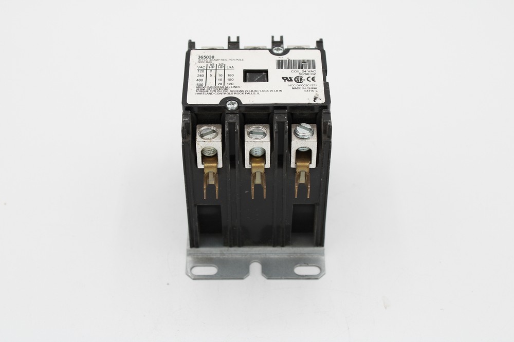 Hartland Controls 365030 3 pole contactor 30 FLA