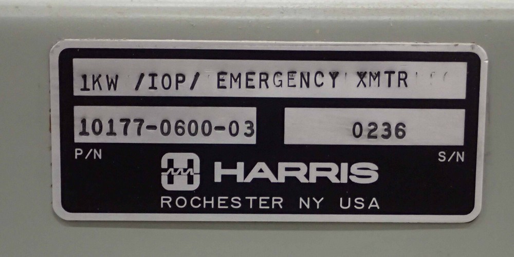 COMPLETE MINT CONDITION HARRIS RF1130AH 1kW SOLID STATE RF RADIO TRANSMITTER!