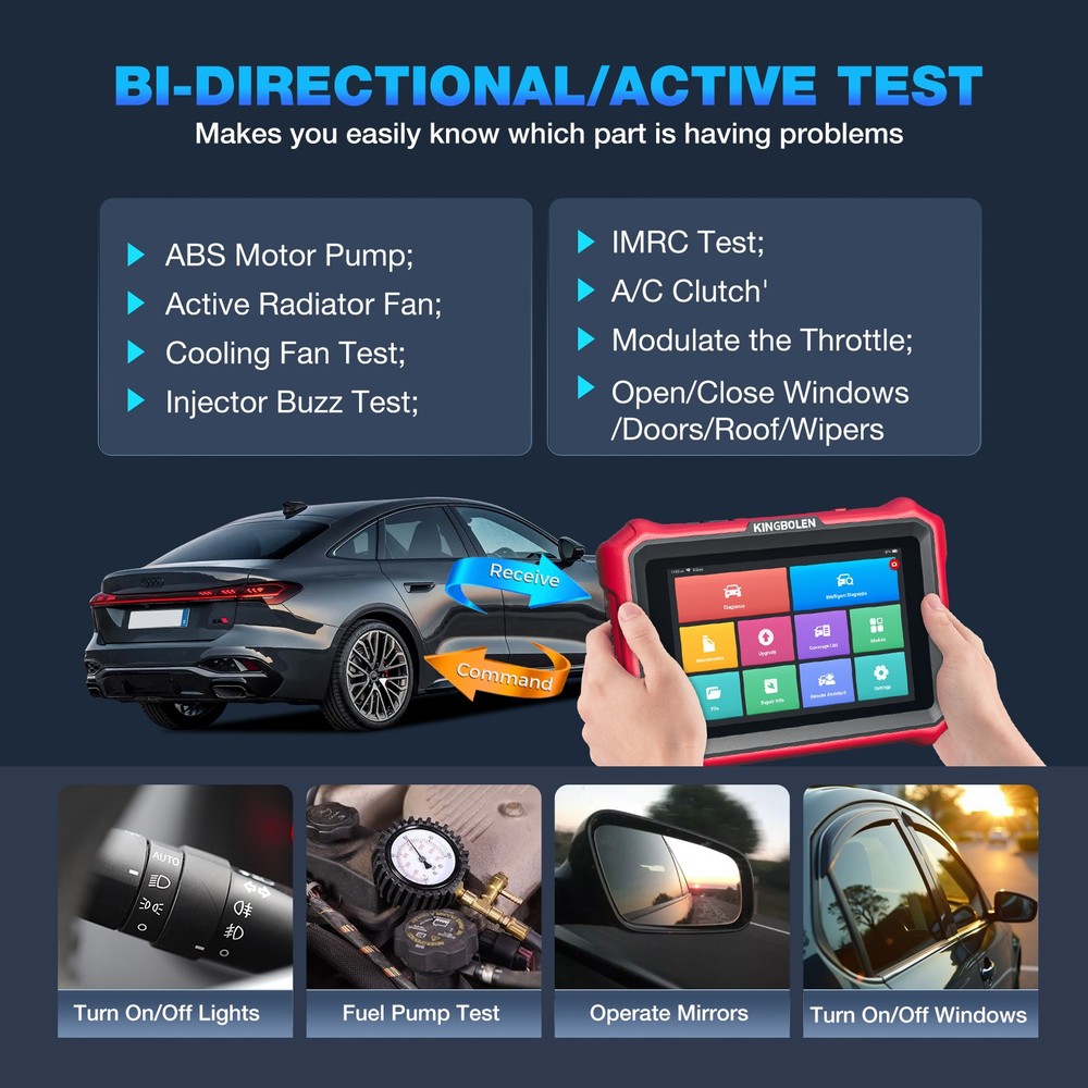 2026 KINGBOLEN K8 ELITE Car OBD2 Scanner Full System Diagnostic Tool ECU Coding