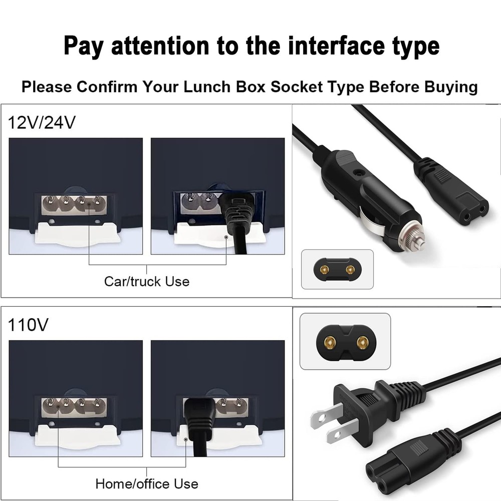 Electric Lunch Box Cable- 110V V-Type Angle/24V Flat Angle Cable,only for 4 P...