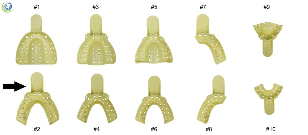 DISPOSABLE PLASTIC AUTOCLAVABLE IMPRESSION TRAYS LOWER LARGE LL #2 12/Bag