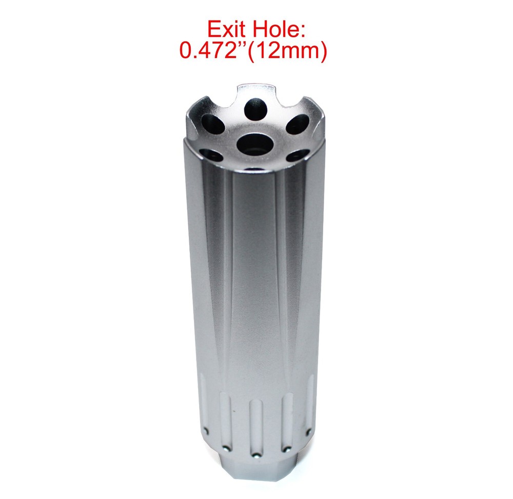.40Cal Aluminum Linear Comp 9/16"x24 TPI Thread Pitch - SILVER