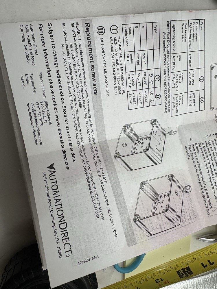 PCE ML2-063 6602680000 Switch Enclosure