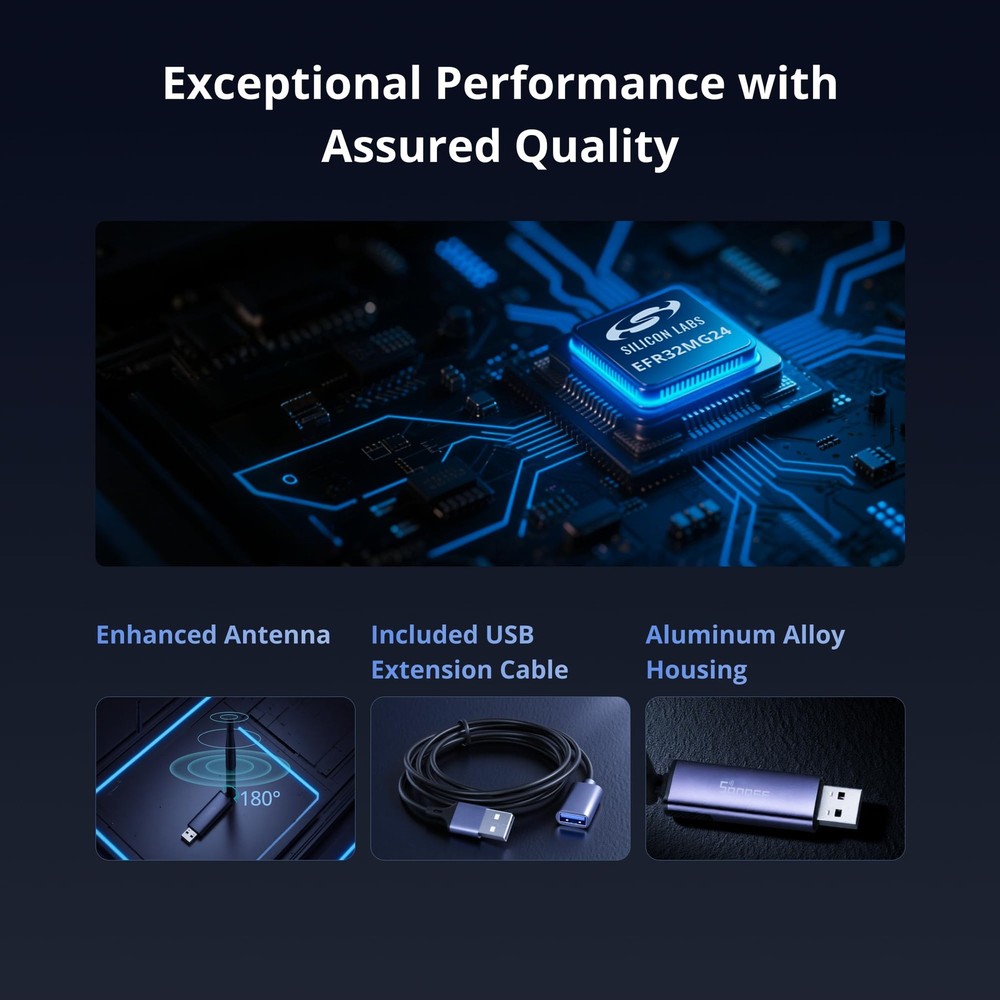 Zigbee 3.0 USB Dongle Plus MG24, Zigbee Gateway with EFR32MG24, Thread & Zigb...