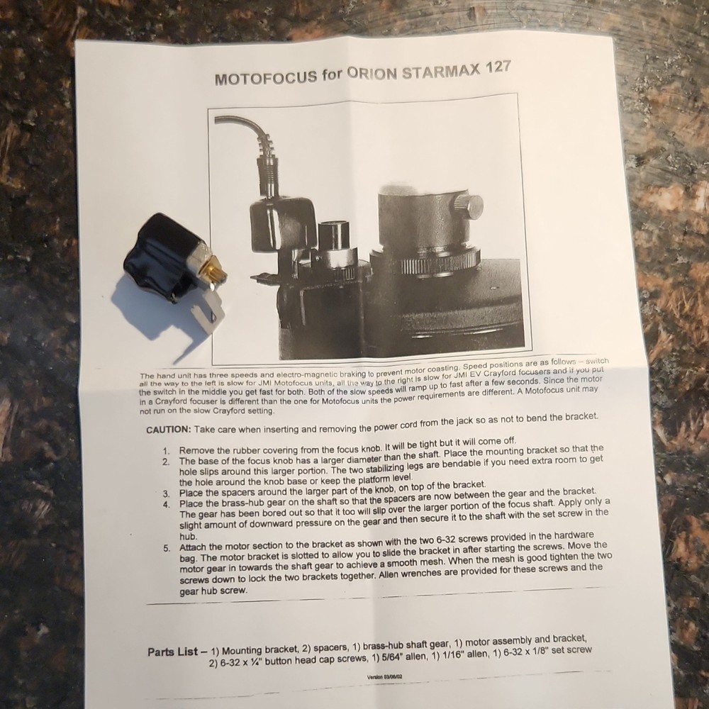 JMI telescopes Focuser Telescope Accessory hand unit