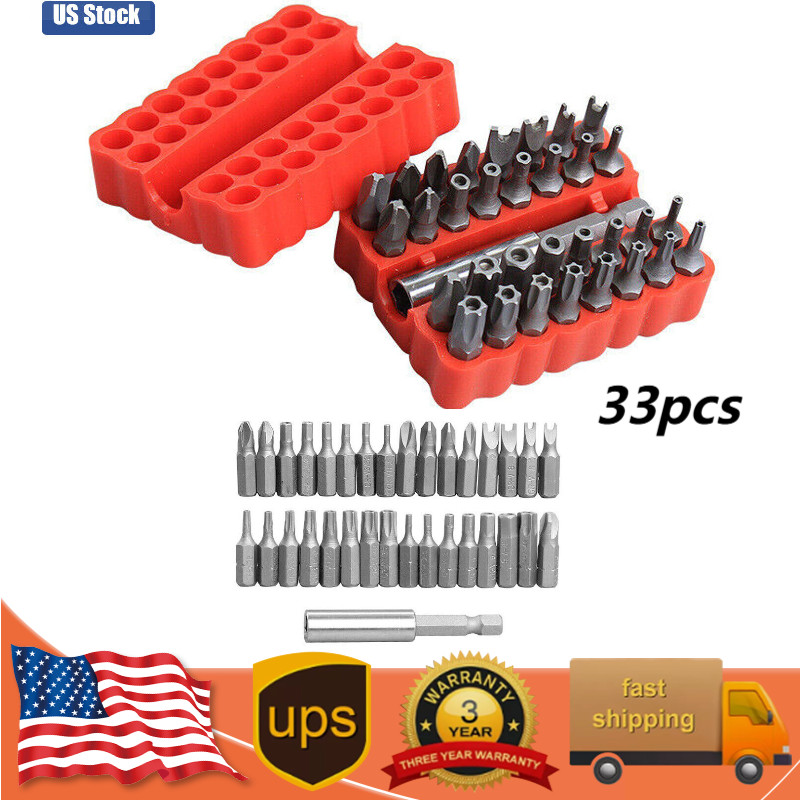 Bit Set Tamper Proof Security Torq Hex Star Spanner Tri Wing Screwdriver 33 Torx