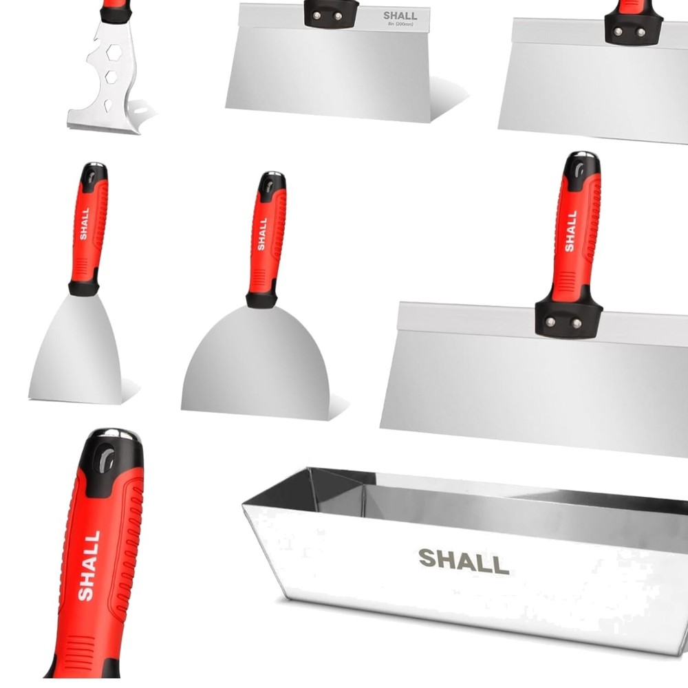 Durable Stainless Steel Drywall Finishing Kit: Includes Putty & Painter Tools=