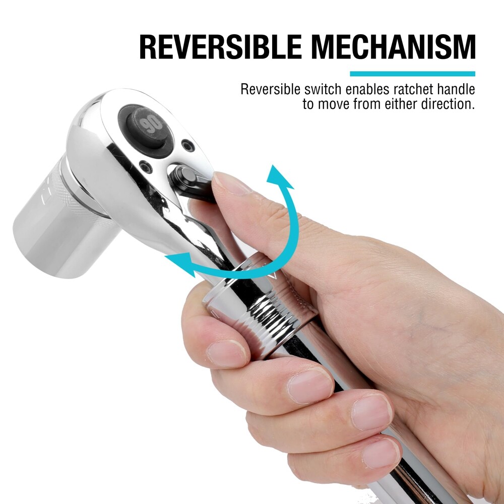 DURATECH 3/8" Drive Extendable Ratchet 90-Tooth Quick-release Ratchet 4 Sections