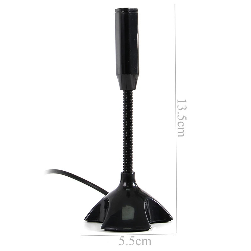 Computer Mini Condenser Microphone USB Stand Recording Mic For PC Desktop Laptop