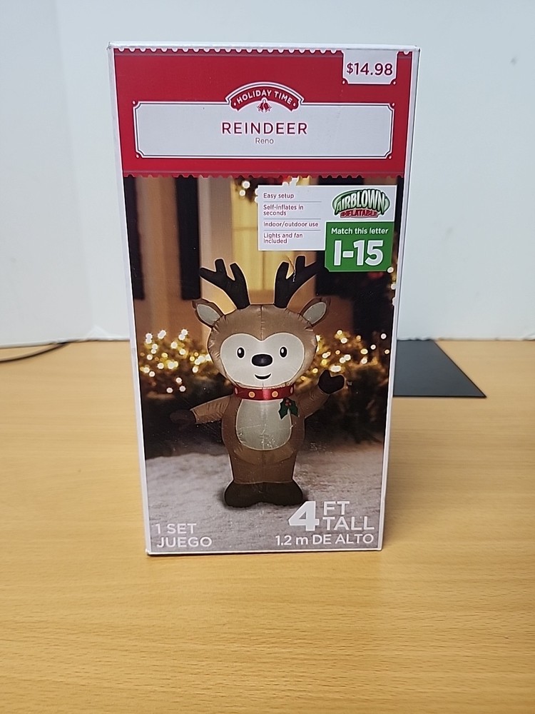 Gemmy 4' Airblown Inflatable Christmas Reindeer