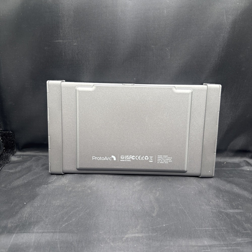 ProtoArc XKM01 Foldable Wireless Keyboard Mouse Combo, Rechargeable, Silver.