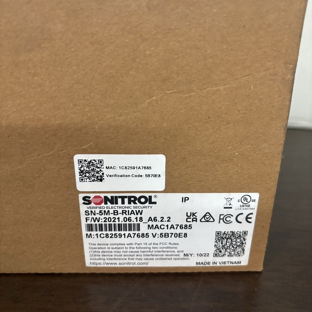 SONITROL SN-5M-B-RIAW Network Camera