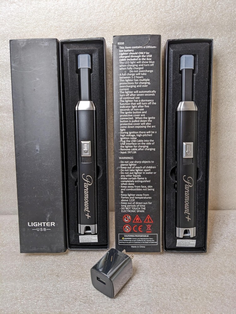 🔥New🔥 2 x Windproof Rechargable USB Lighter 9" Long (O2)