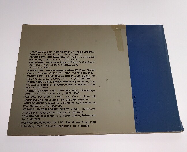 Genuine Yashica FR Instruction Manual User Guide