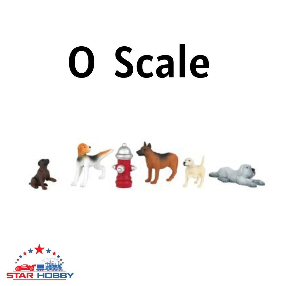 Bachmann 33158 Dogs with Fire Hydrant Figures (O Scale)