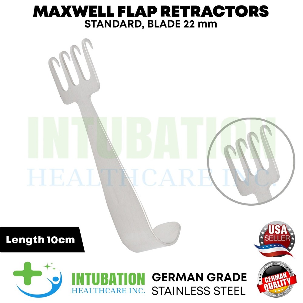 MAXWELL Flap Retractors 4 Sharp Prongs 10cm Breast Plastic Surgery Instruments