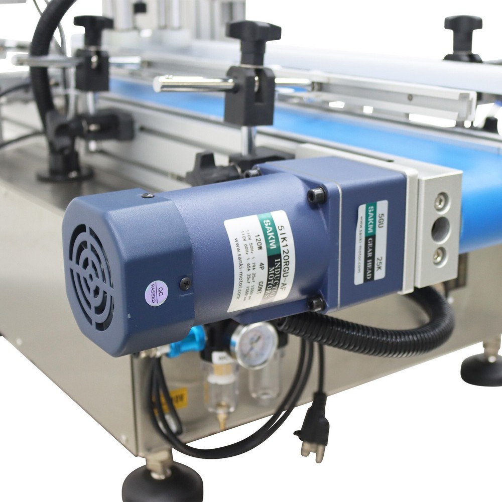 110V Automatic Desktop Conveyor Capping Machine with Touch Panel 20~60bot/min