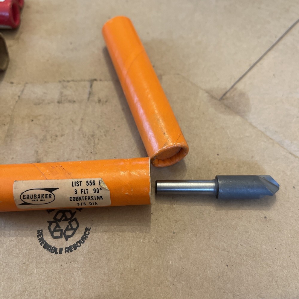 Brubaker 3 Flute 90 Degree Countersink 3/8” Diameter Used