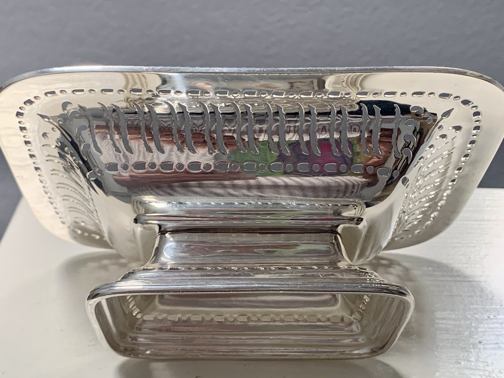 Barker Ellis England Menorah Silverplate Vintage Candy Dish Super Clean!