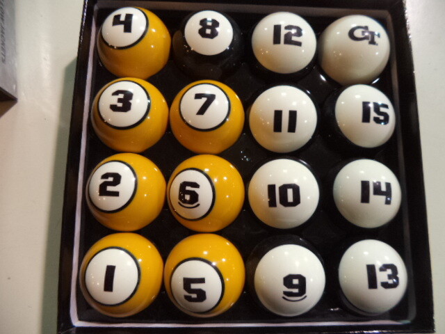 Georgia Tech Yellow Jackets Billiard Ball Set