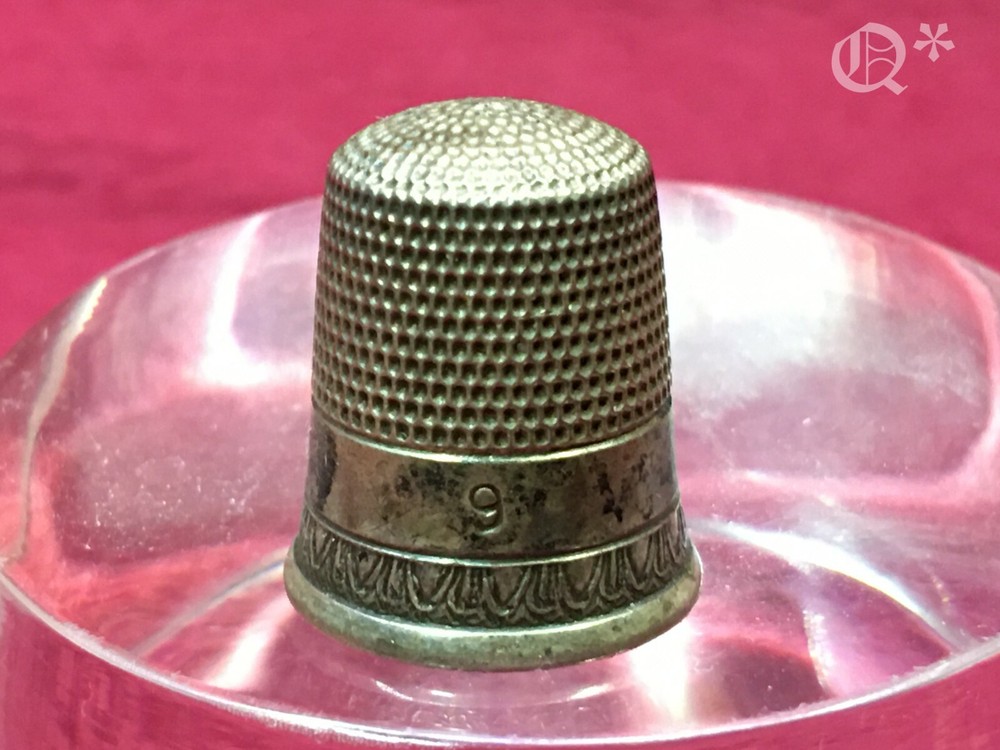 1900s Sterling Thimble  # 9 USA Simons Bros