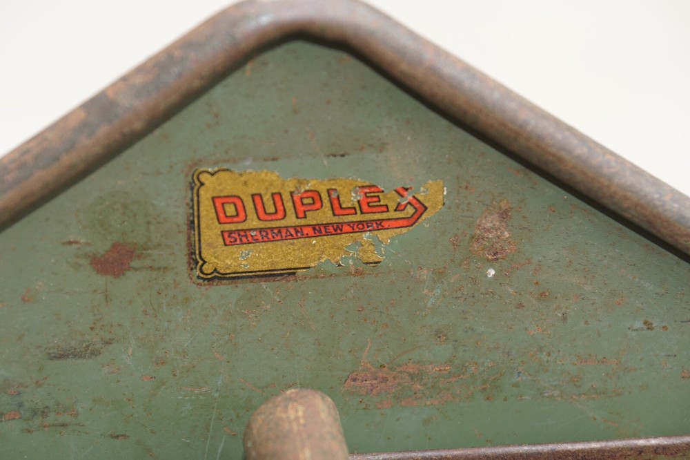 Vintage Duplex GREEN Metal Tool Box Handle Insert