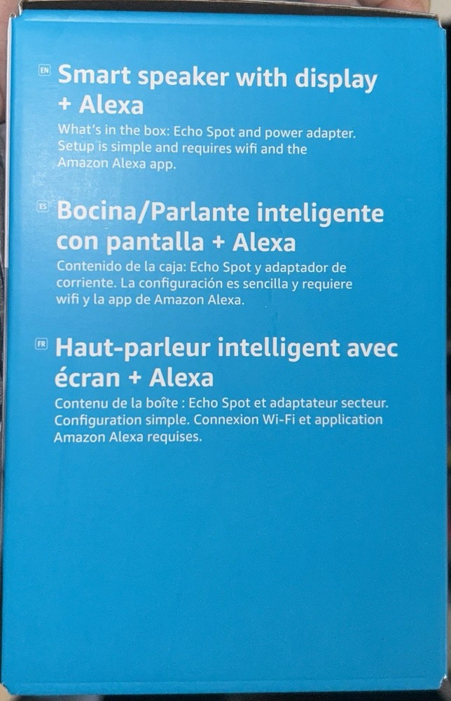New Amazon Echo Spot Smart Alarm Clock - Ocean Blue