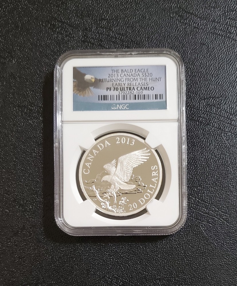 2013 Canada Bald Eagle Returning from the Hunt NGC PF 70 UC with Box & COA