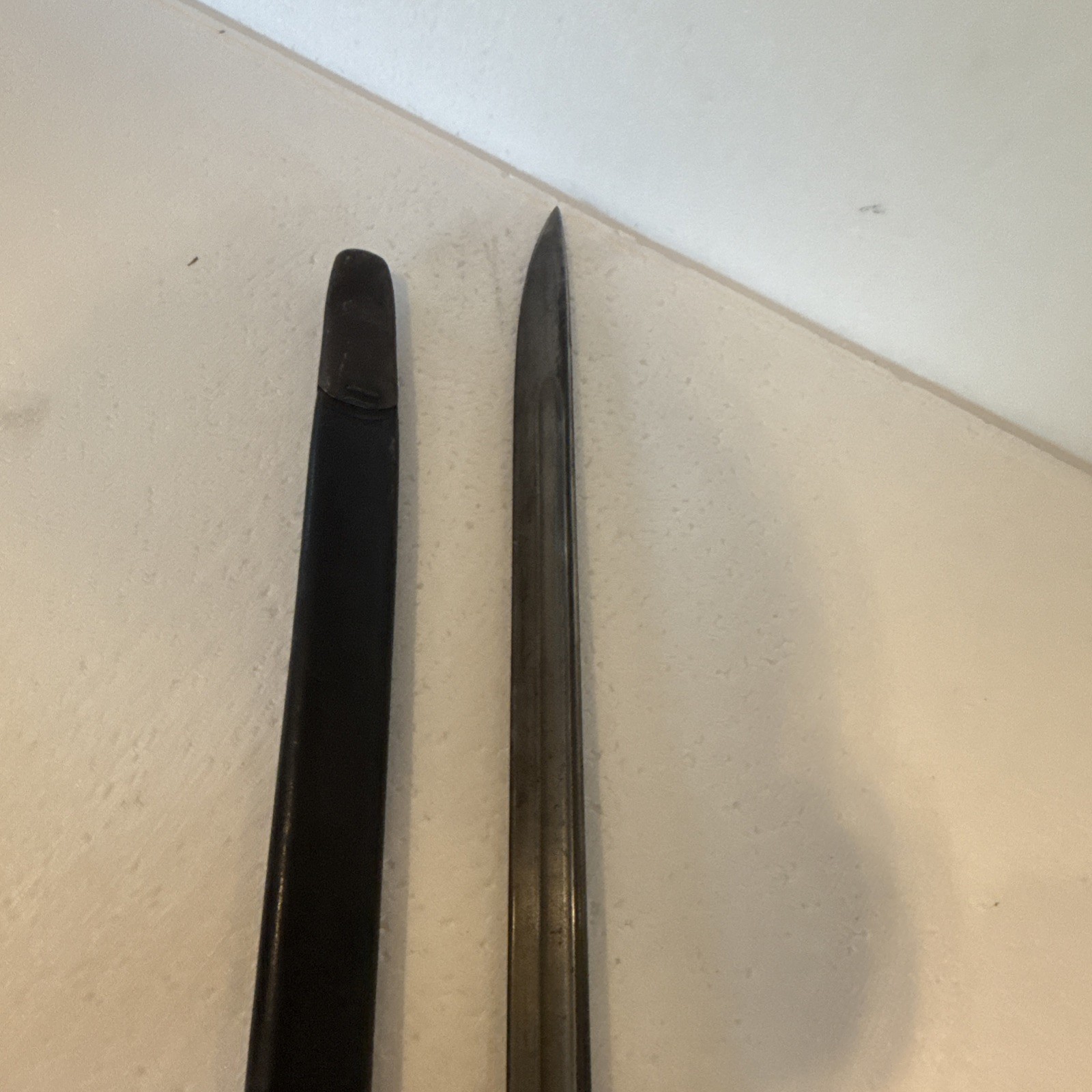 #13-8 WWI P1907 BRITISH SANDERSON ENFIELD RIFLE BAYONET 1917 SCABBARD 1907