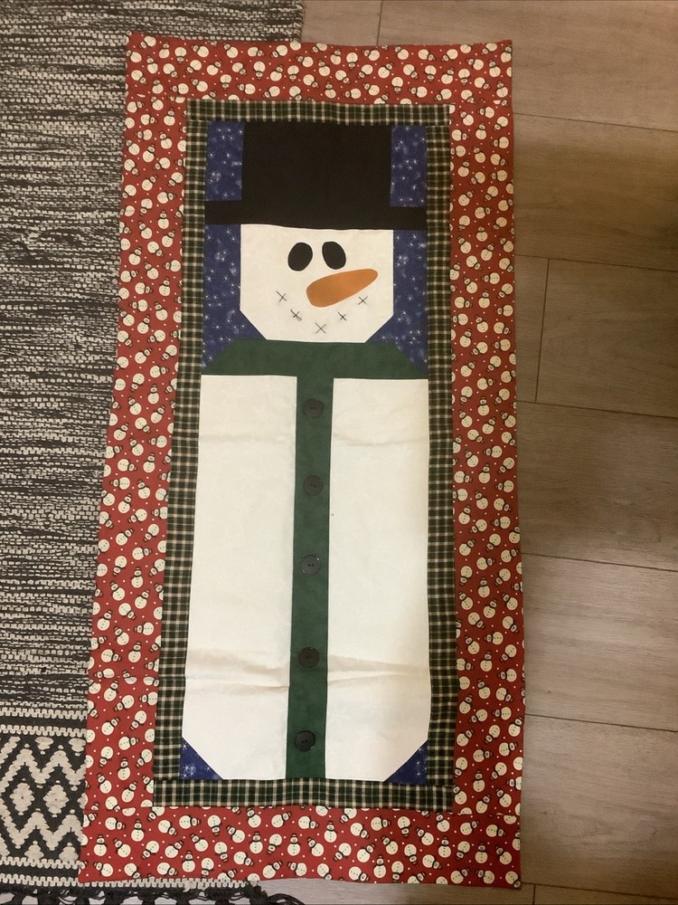 43” X 20.5” Handmade Snowman Wall Hanging/Table Runner