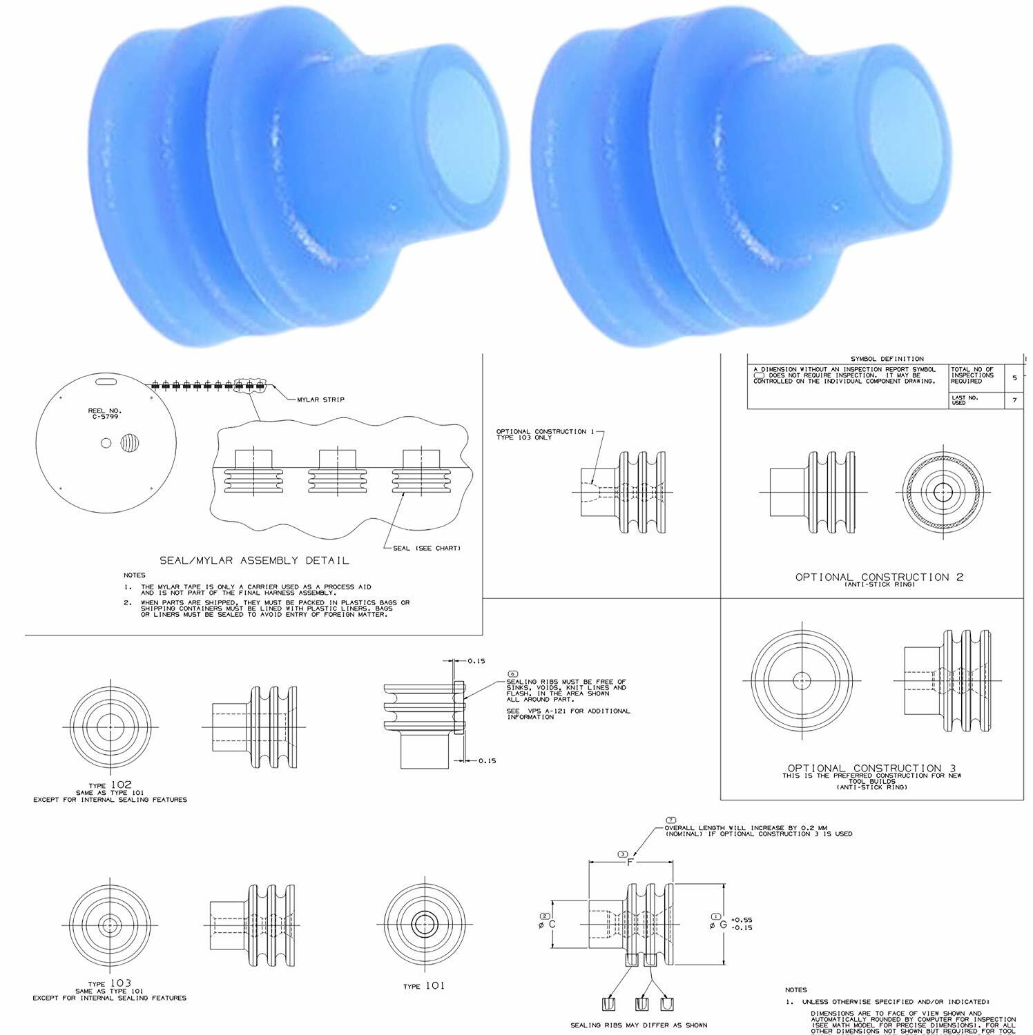 Delphi Metri-Pack 2 Pin Sealed Connector Kit 14-16 awg