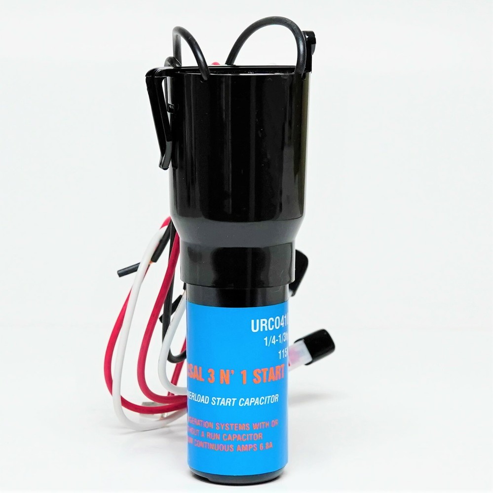 Supco URCO410RC 4 'N 1 Refrigerator Relay, Overload, Start and Run Capacitor