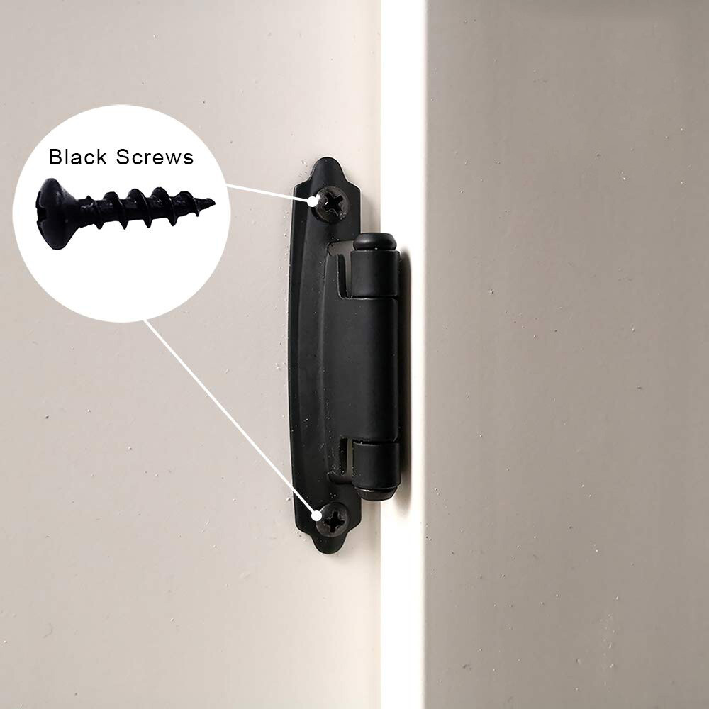 50pc Kitchen Cabinet Hinges Overlay Self Closing Face Mount Cupboard Door Hinges