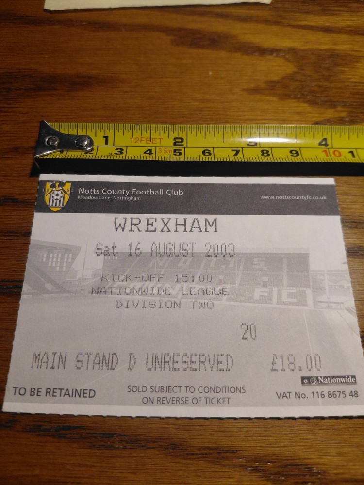 4 Wrexham Ticket Stubs/passes.