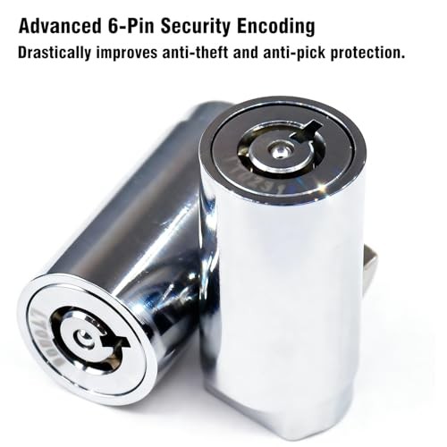 2 Pack Vending Machine Locks Keyed Alike with 6 Keys, High Security Tubular