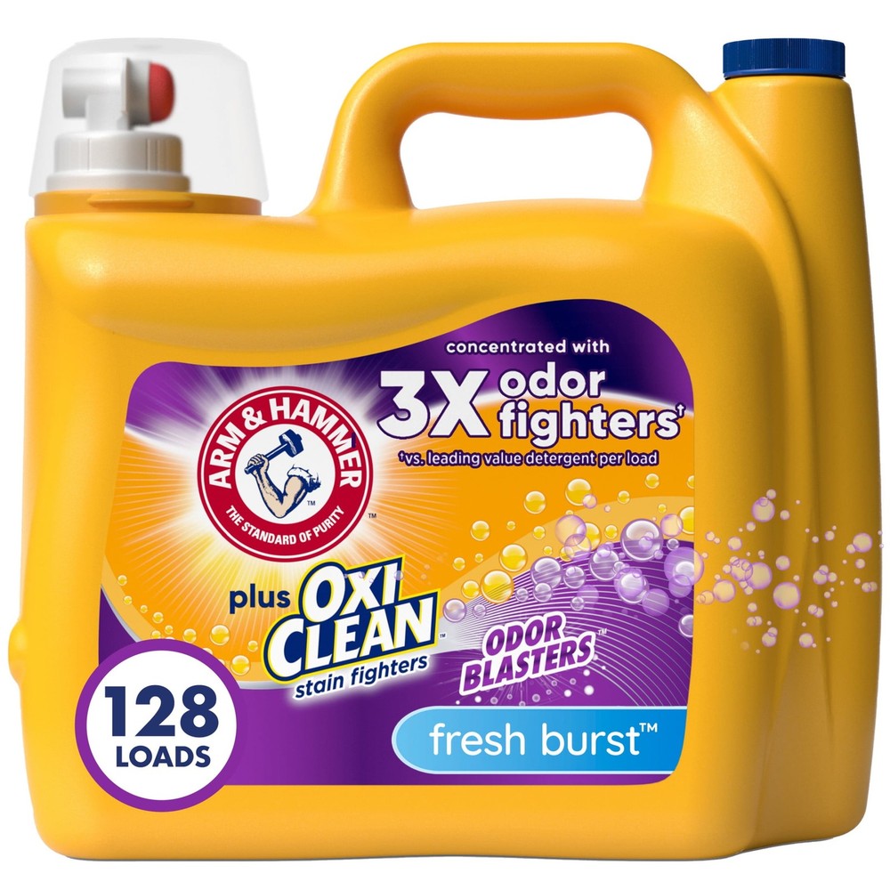 Plus OxiClean Odor Blasters Fresh Burst, 128 Loads Liquid Laundry Detergent