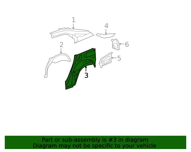 Genuine GM Outer Wheelhouse 15939196