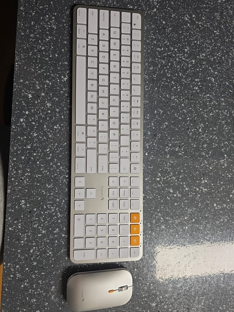 Backlit Full Size Bluetooth Wireless Keyboard/Mouse Combo - ProtoArc KM100-A