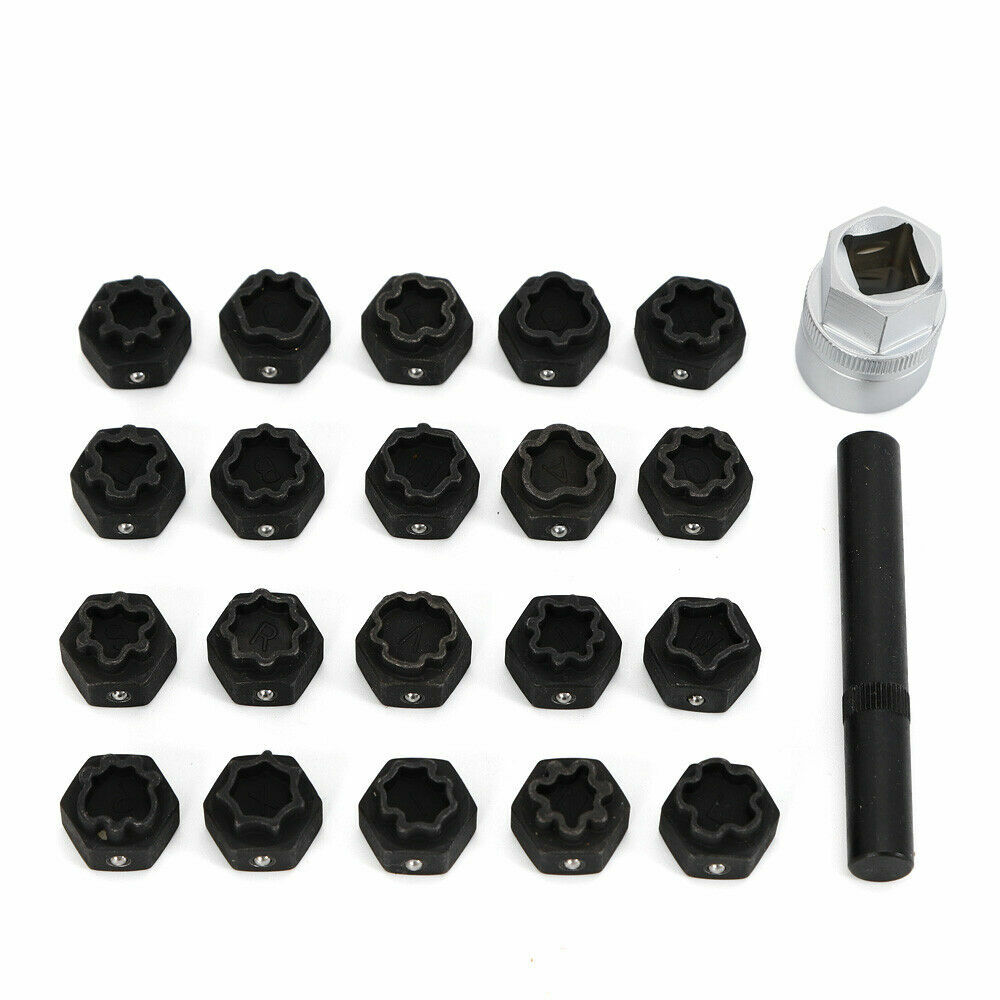 22pc Audi Wheel Locking Key Locking Wheel Bolt Nut Removal Set Master Key Kits